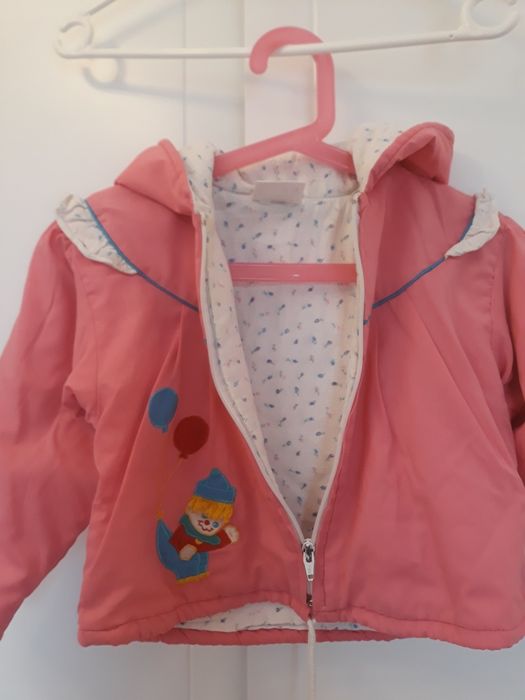 Różowa lekka kurtka przejściowa, rozm 86 cm