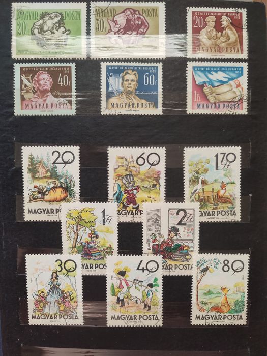 Почтовые марки Венгрии Чехословакии в Альбоме 12 листов.