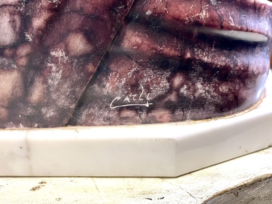 Fabuloso busto escultura ( Coração de jesus ) pedra, arte sacra