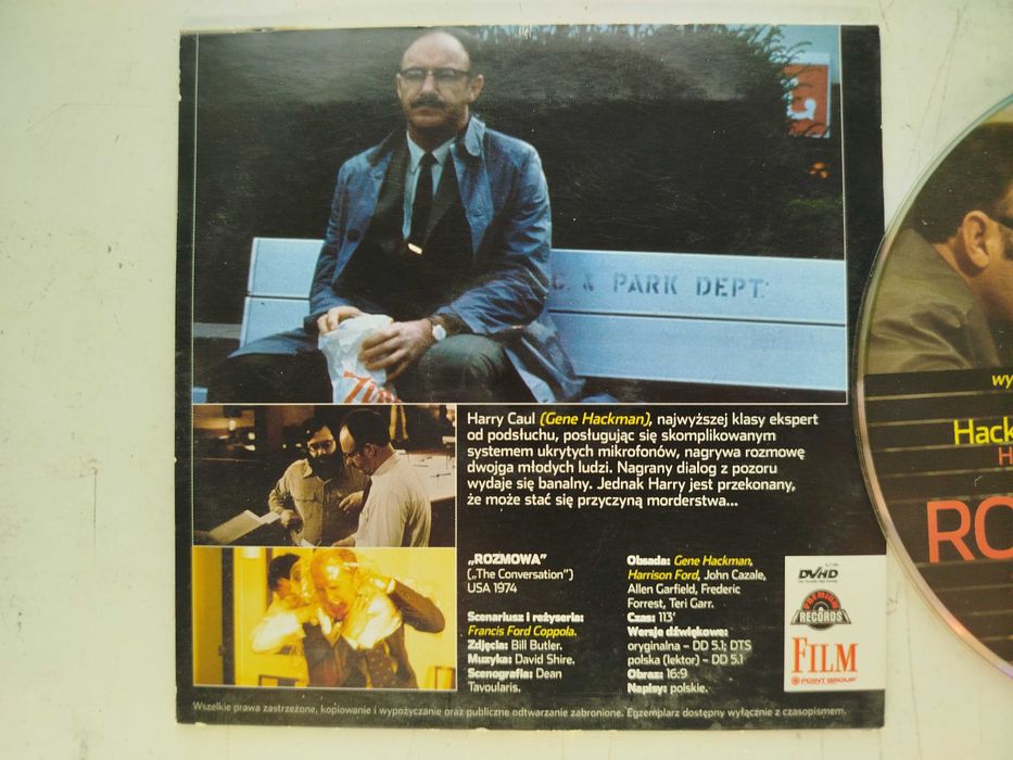 Rozmowa Coppola Gene Hackman DVD koperta dramat thriller