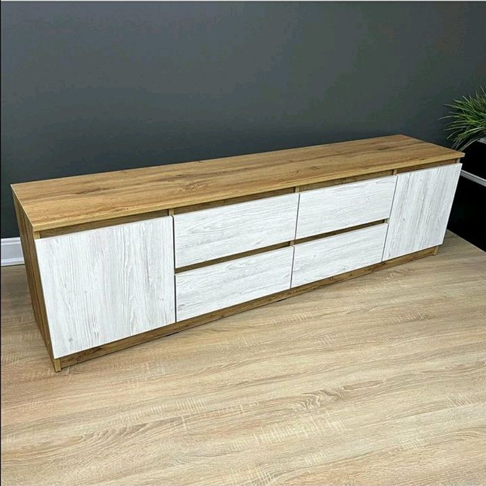 Сучасна ТВ тумба 4+2 ящики — комод для дому / спальні / зали