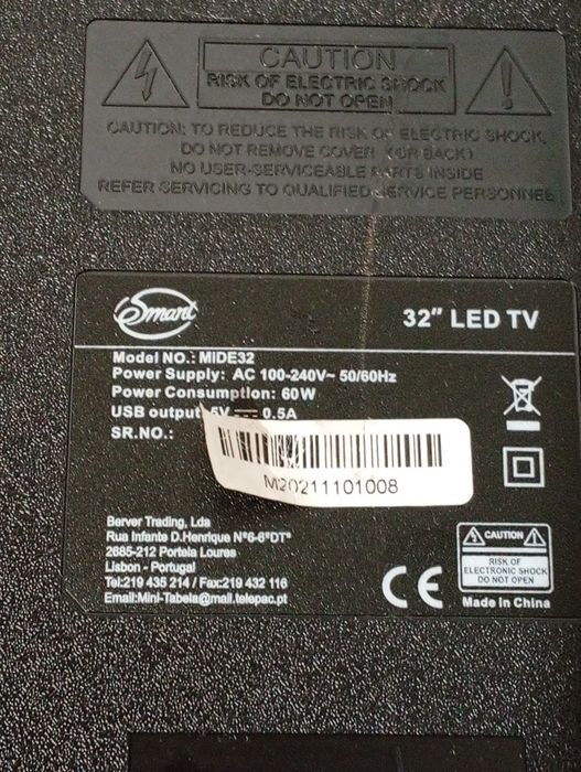 Placa Mãe e Colunas de Smart TV led 32 polegadas