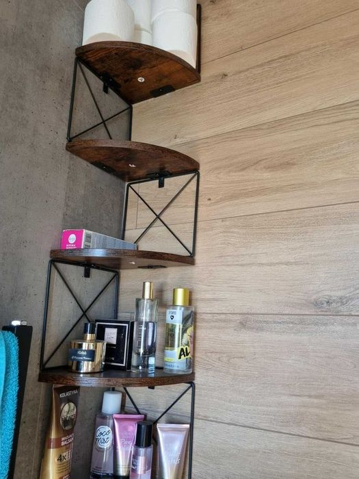 Loftowa narożna kwietnik dekoracja ścienna półka 5 poziomów