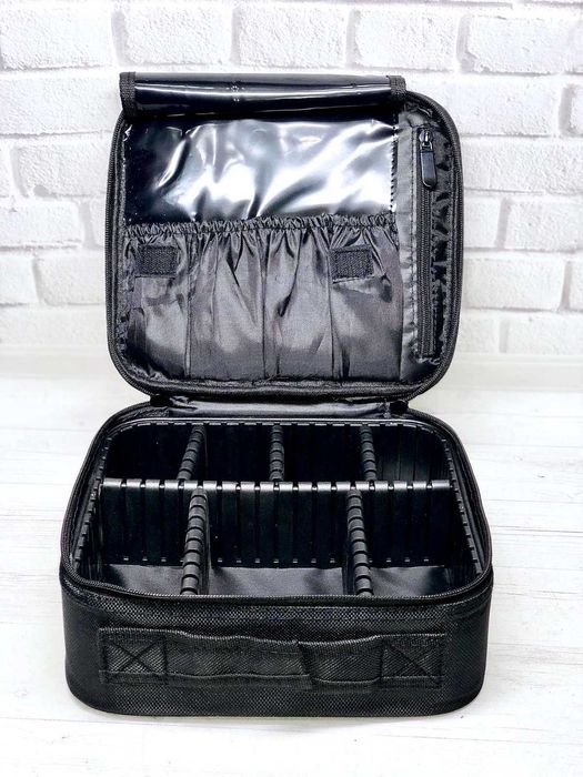 Сумка мастера со съемными перегородками тканевая (черная)