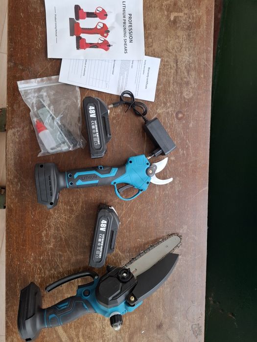 Набір 3в1 електро пилка сікатор та телескопічний подовжувач