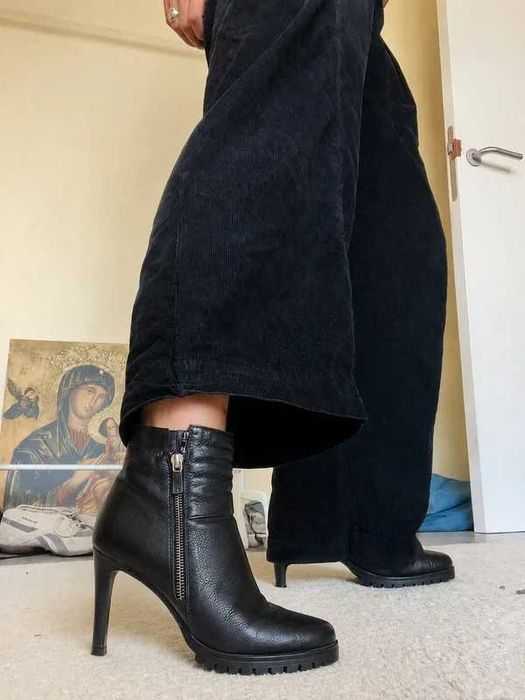 Czarne botki vintage
