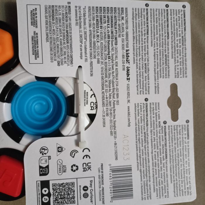 Sensoryczna Baby Einstein 3m+ Gryzak Grzechotka