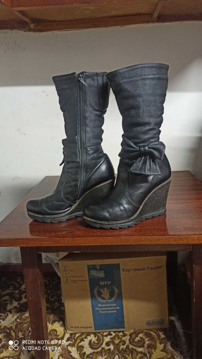 Зимові чоботи шкіряні