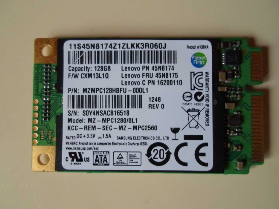 Samsung MZMPC128HBFU 128GB mSATA 6Gb/s