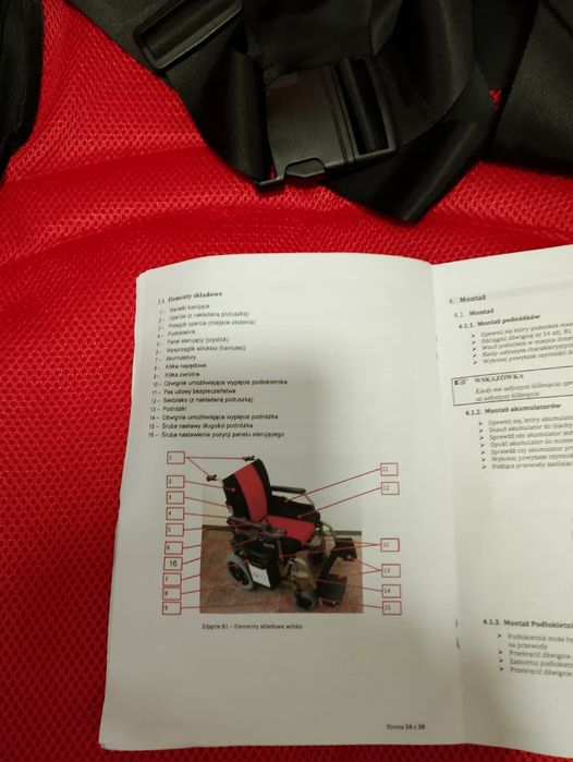 Wózek inwalidzki elektryczn(używany pare razy)