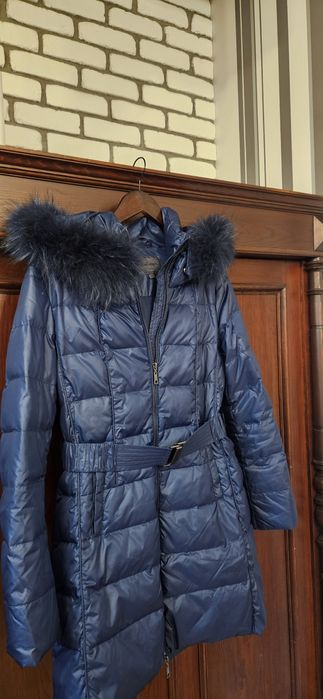 Kurtka granatowa pikowana z kapturem LeeCouper rozmiar 38