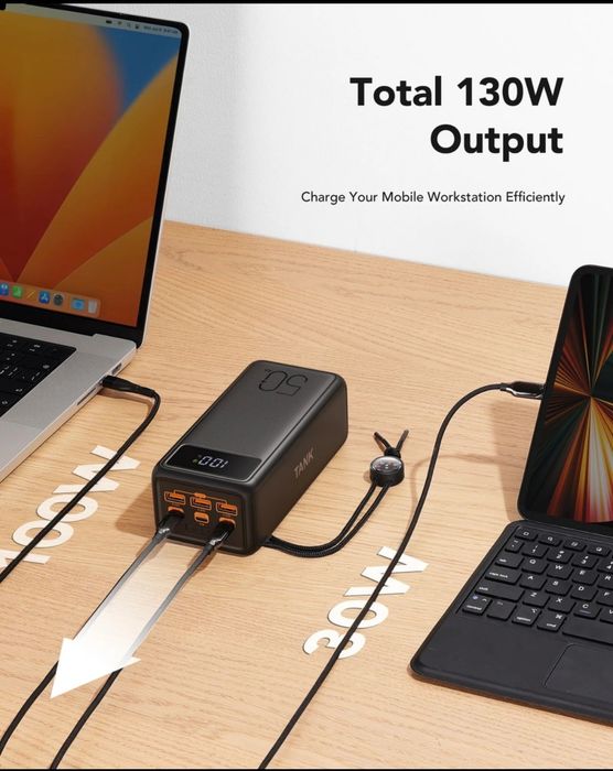 Павер банк Veger Tank Boost 56000mAh вихід PD130W вхід 5-20V/3.25A (M