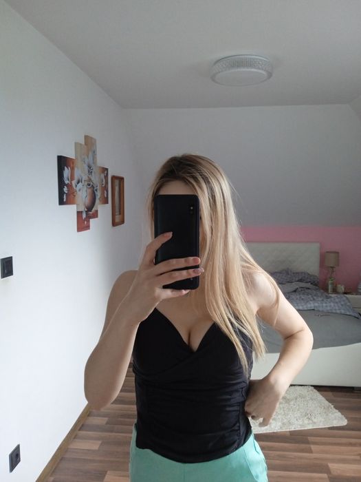 Spodenki letnie niebieski wysoki stan ASOS szorty modne eleganckie s m