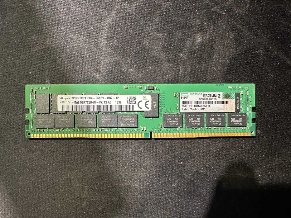 RAM DDR4 32GB ECC SKhynix 2666Mhz