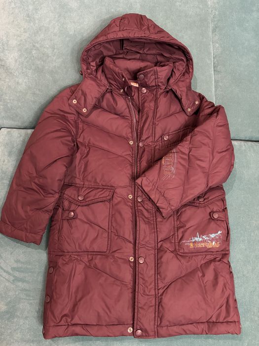 Тепла пухова зимова курточка Annil дівчинці 7-10 років, 130 розмір