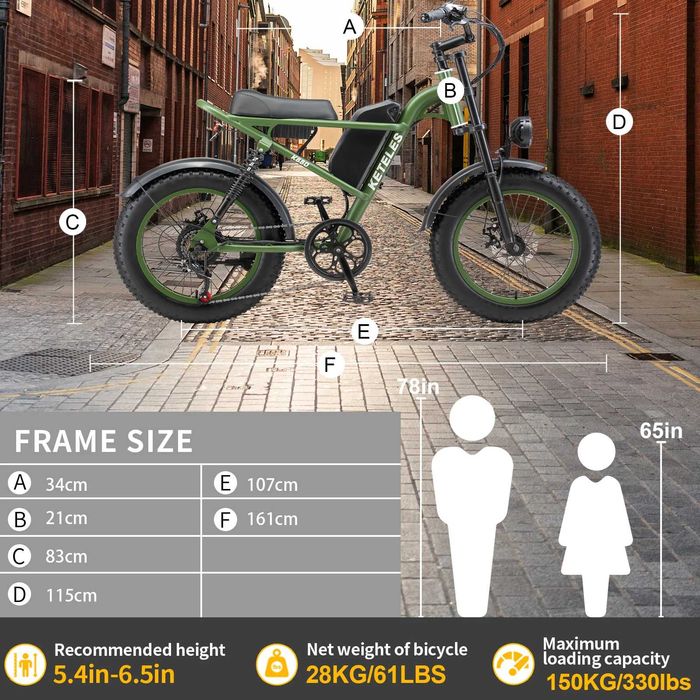 Bicicleta Elétrica Suspensao dupla 1000w 48v Keteles K880