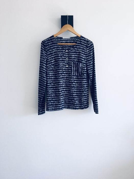 Bluzka wzory granat navy basic luźna Quiosque