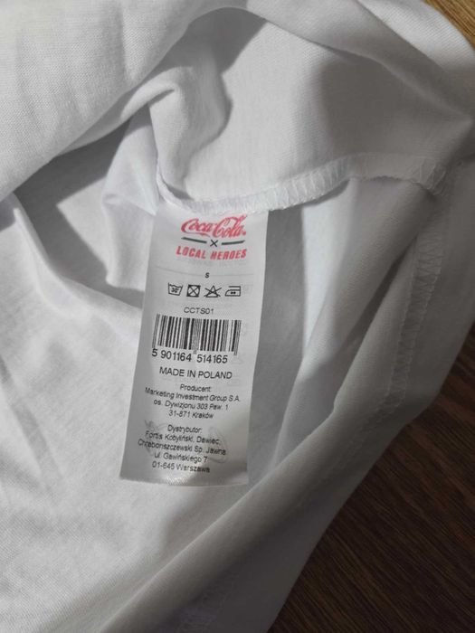 Koszulka Coca-Cola x Local Heroes, S, 100% bawełna, biała, nowa