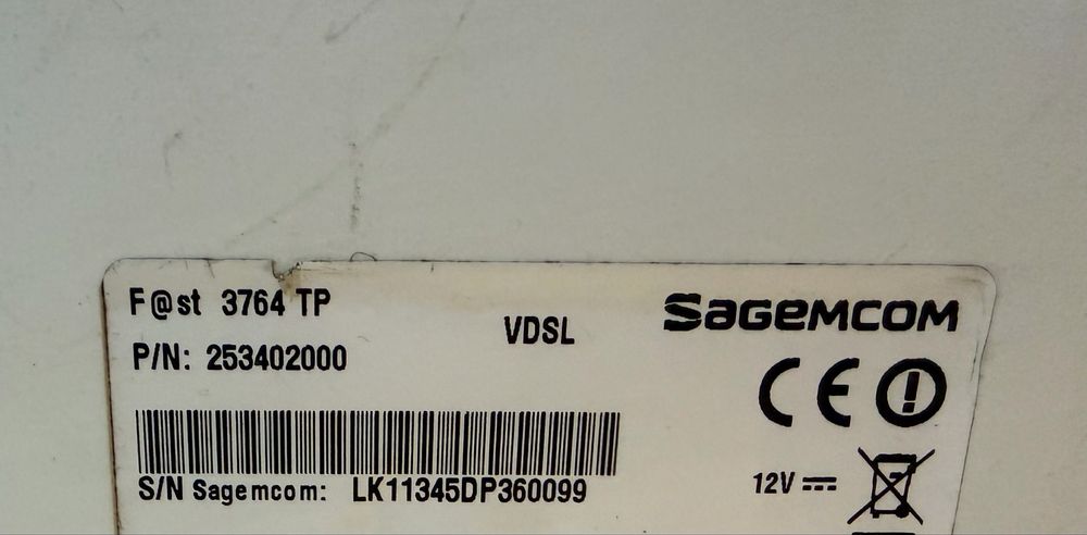 Modem Router Wi-Fi Sagemcom Fast 3764 | VDSL / ADSL | Sprawny
