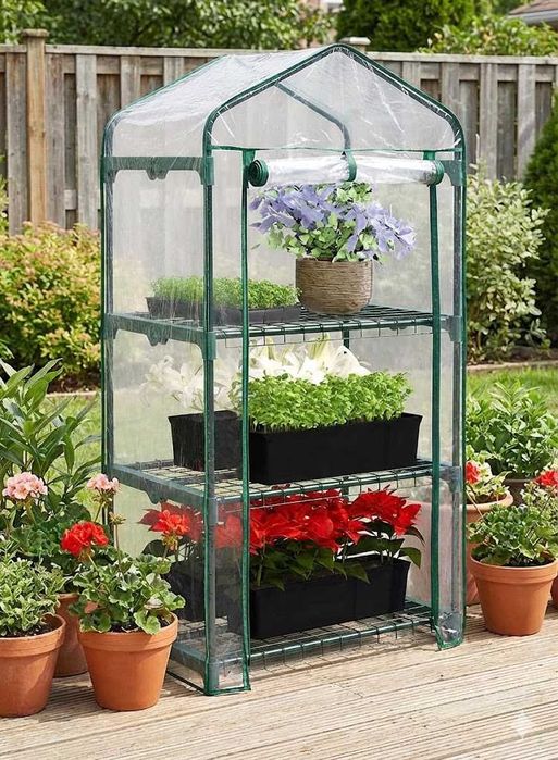Міні-теплиця стелаж для розсади (3, 4, 8 полиць) Парник-теплиця