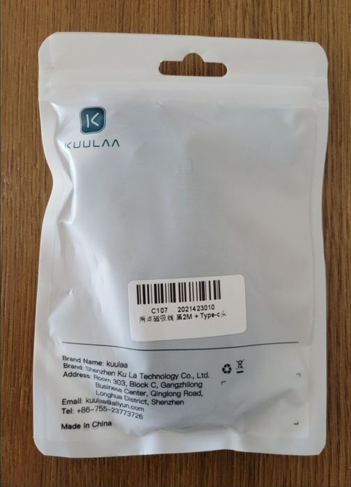 Kabel USB typ C 2 metry czarny