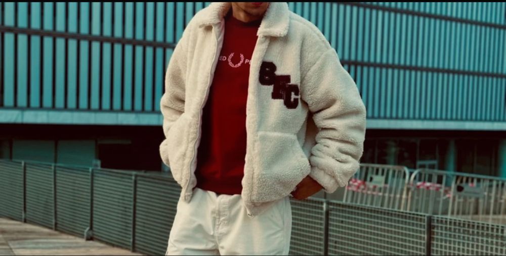 Casaco branco bershka