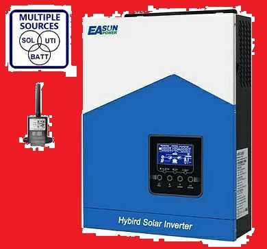 Гибридный инвертор солнечный EASUN 3.2kW 24V ISolar-SMH-II-3.2KW WiFi