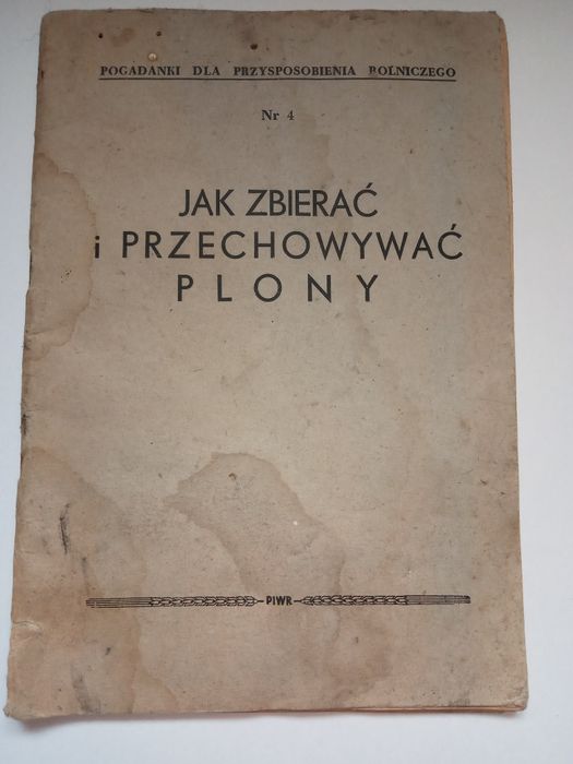 Jak zbierać i przechowywać plony 1950r