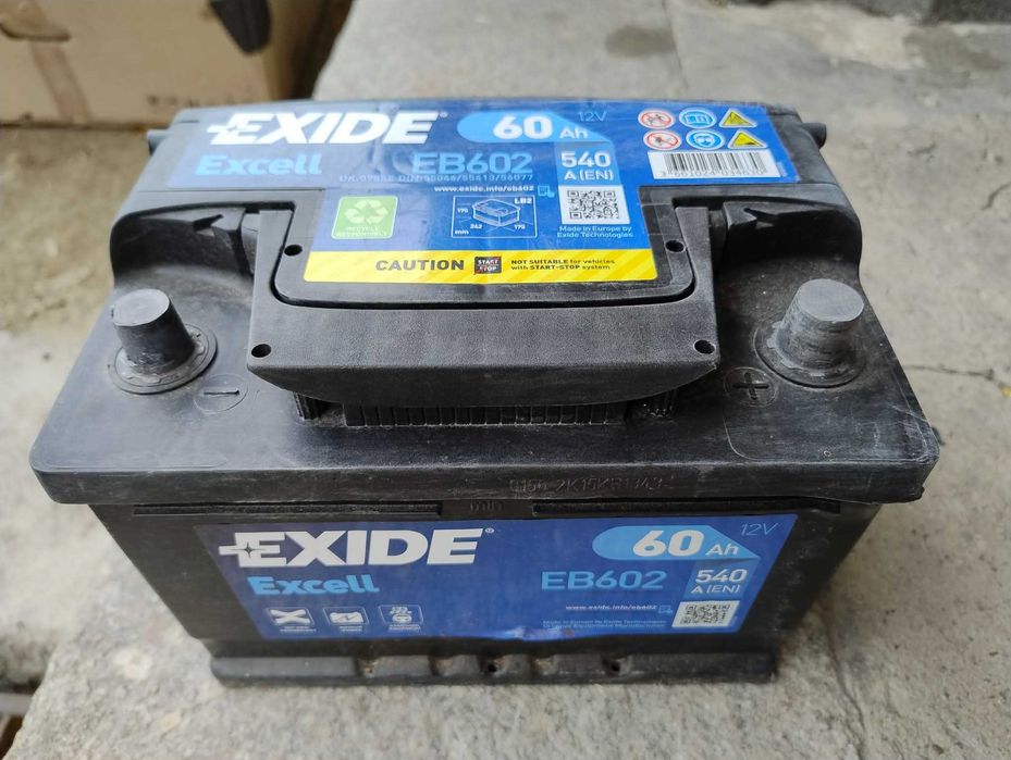 Akumulator 60ah Exide excell Praktycznie nowy. Eb602 540a