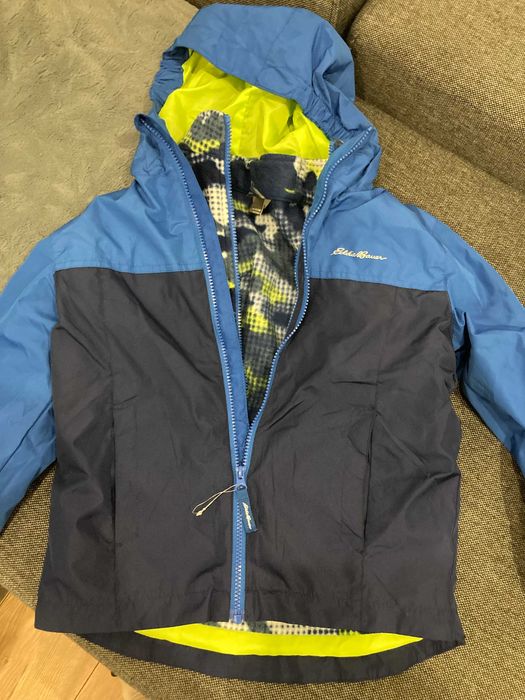 Kurtka chłopięca Eddie Bauer z podpinką polarową rozmiar 7/8 lat