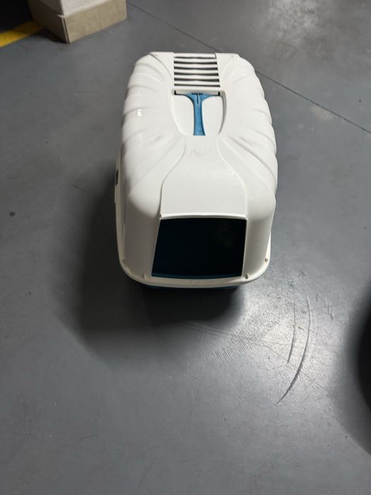 Wc gato branco e azul