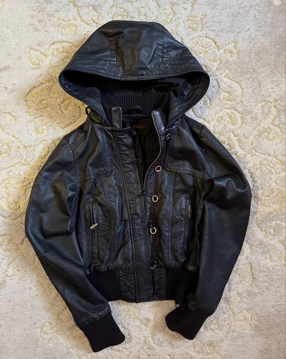 vintage leather jacket - купить мужскую одежду - Цена на OLX.ua