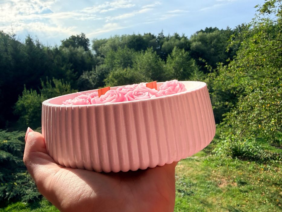 Świeczka sojowa w gipsie