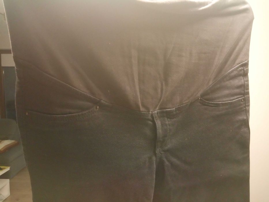 Spodnie ciążowe H&M r. 40 czarne bawełniane