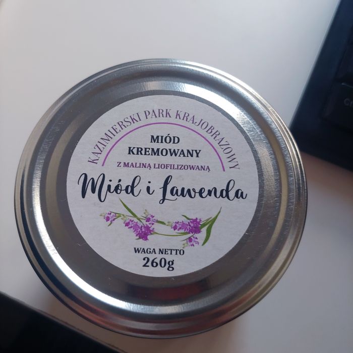 Miód kremowany z liofilizowaną maliną