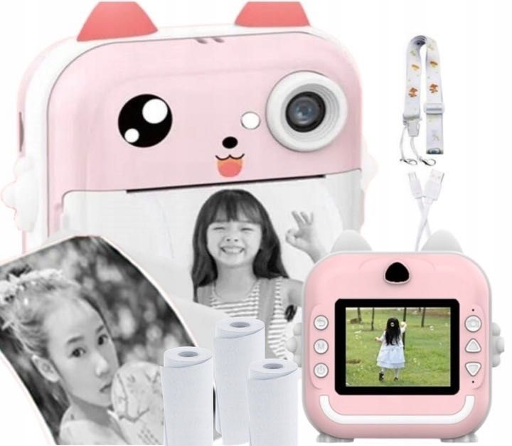 Mini Drukarka DRUKUŚ Aparat Fotograficzny Natychmiastowy + ROLKI