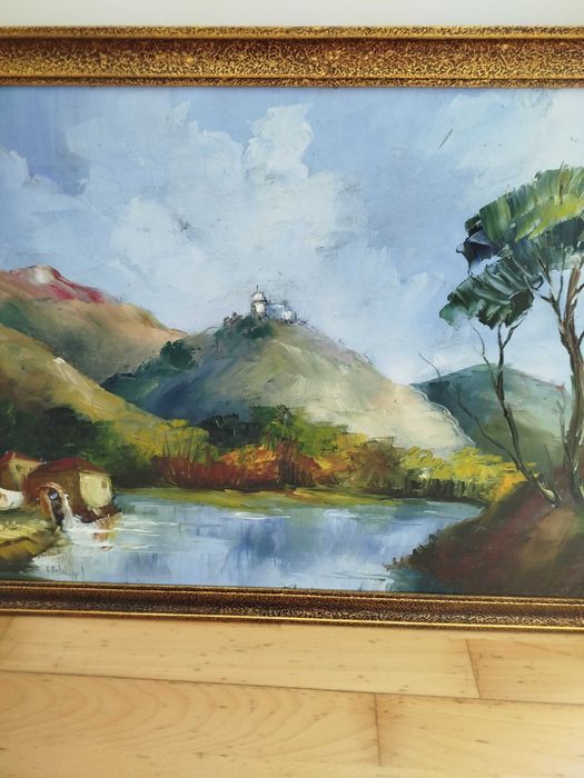 Pintura - Quadro Antigo, óleo sobre platex