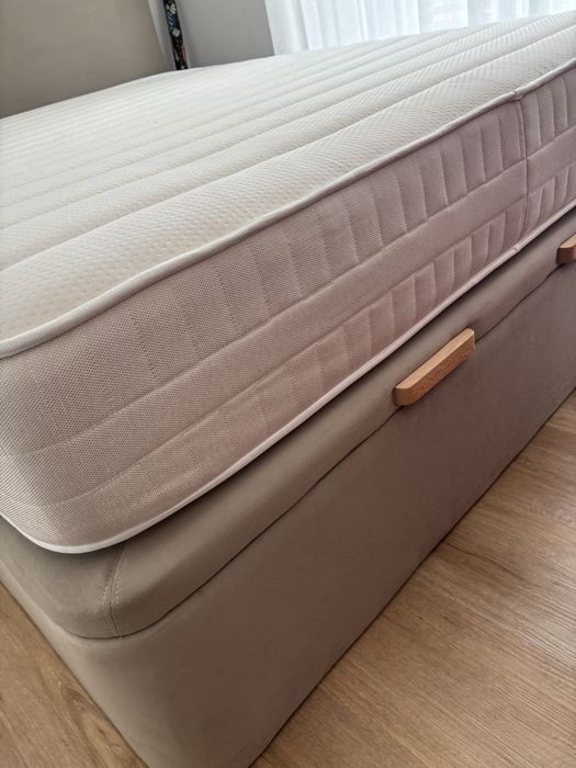 Cama sommier B REBAT LIVING (160 x 200 cm - molaflex), Cabeceira Lisa (Molaflex) colchão Heaven (Area Store)