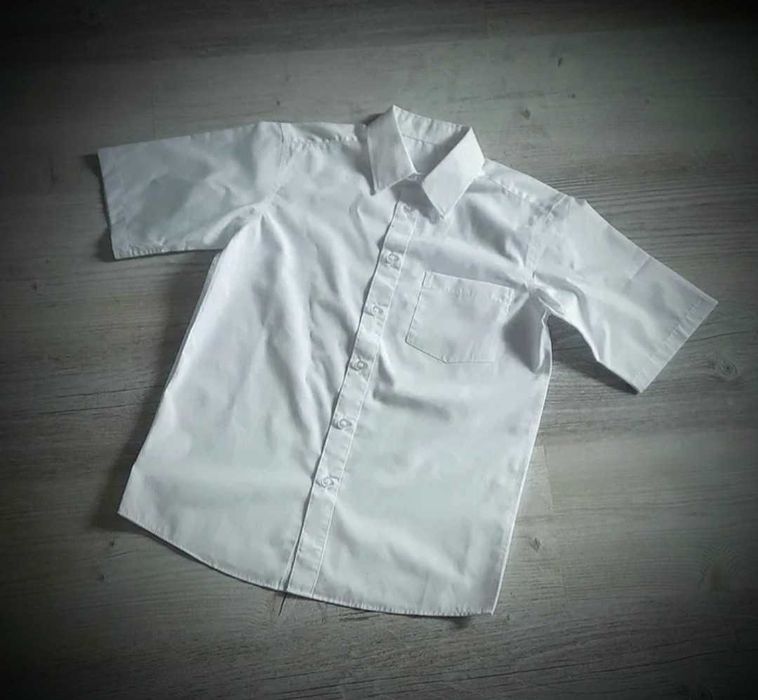 TU elegancka biała koszula chlopięca 146