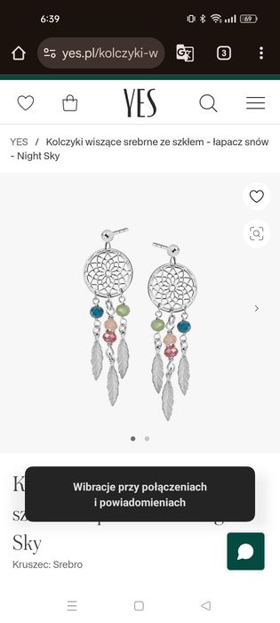 Kolczyki z kamieniami Yes