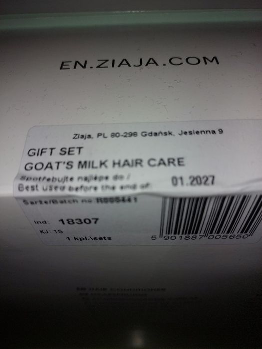 Ziaja zestaw do włosów seria Kozie Mleko: