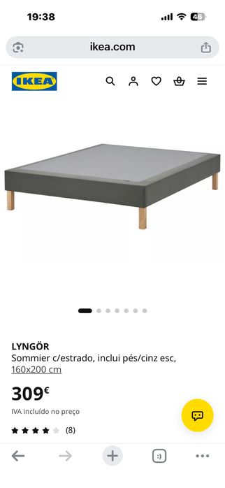 Cama Lyngor do Ikea e Colchão Origine da La redoute impecáveis!!