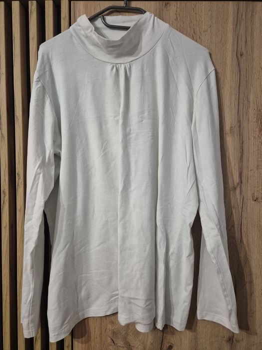 Biały bawełniany golf rozmiar XL