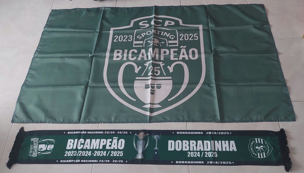 Bandeira e cachecol do Sporting