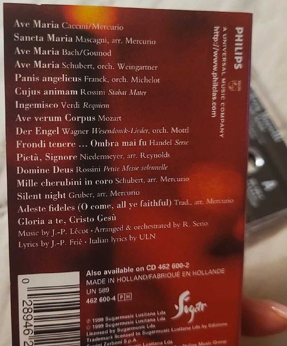 Andrea Bocelli - dwie kasety w stanie IDEALNYM