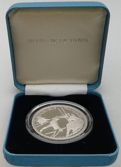 Франція 100 франків 1990р. СРІБЛО. ПРУФ. Олімпіада. Фристайл.