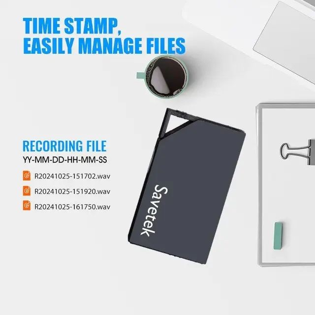 Savetek mini 128 GB міні диктофон з голосовою активацією та великим об'ємом памяті