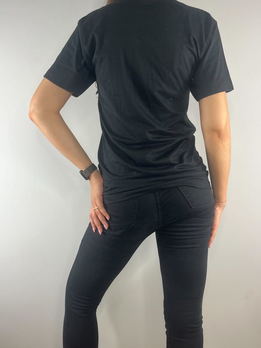 American Apparel bluzka koszulka T-shirt damski bawełniany klasyczny Basic czarny 36 S