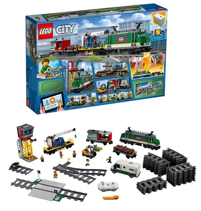 LEGO City 60198 Pociąg towarowy sterowany z torami i silnikiem święta
