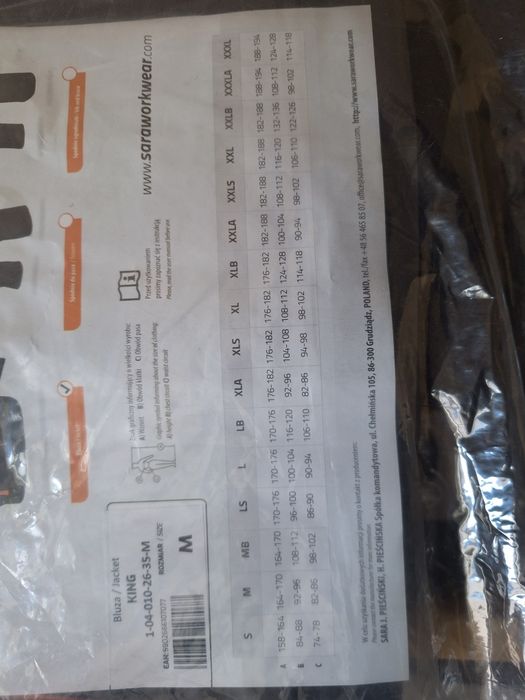 Odzież robocza sara workwear, bluza, NOWA. Roz. M.